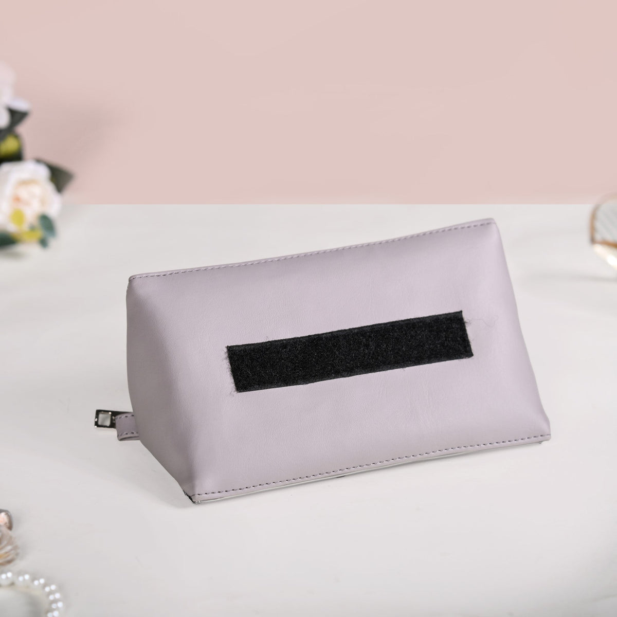Roll Up Grey Vanity Makeup Pouch Nestasia