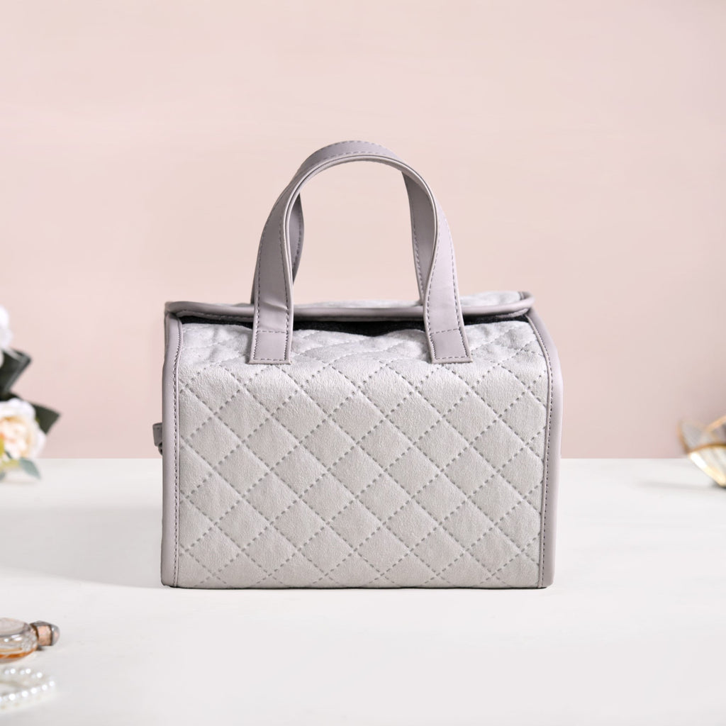 Roll Up Grey Vanity Makeup Pouch Nestasia