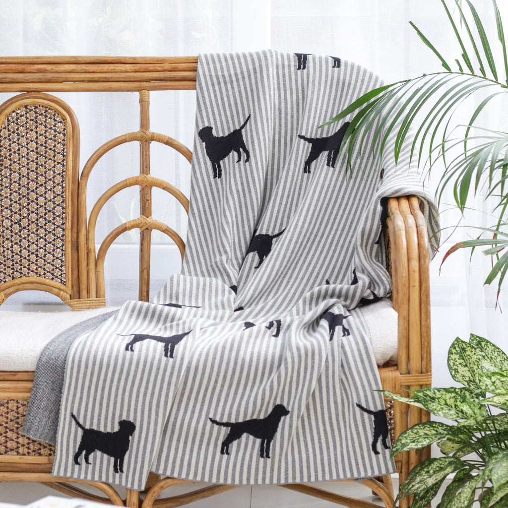 Grey Knitted Blanket Nestasia