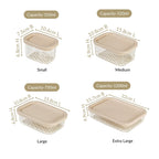 Groovo Stackable Glass Food Storage Container Set Of 6 S 310ml M 520ml L 750ml XL 1200ml Nestasia