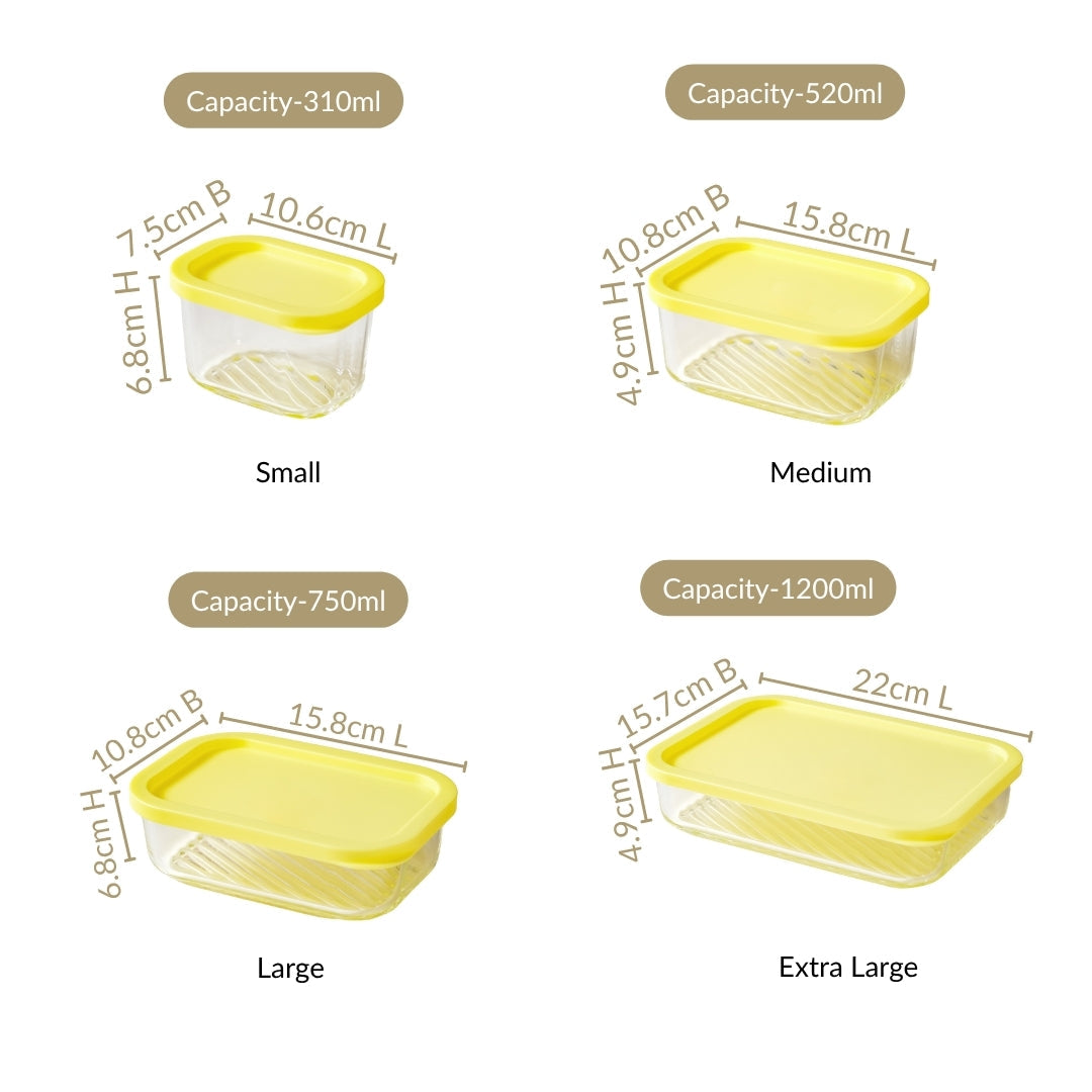 Groovo Stackable Storage Container Set Of 6 S 310ml M 520ml L 750ml XL 1200ml Nestasia