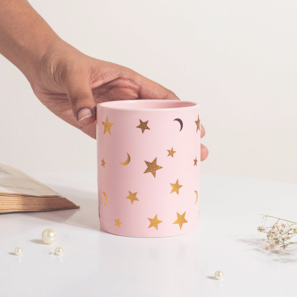 Stars and Moons Pink Ceramic Organiser Nestasia
