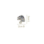 Silver Hammered Fold Studs Nestasia