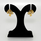 Gold Hammered Fold Studs Nestasia