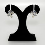 Silver Hammered Fold Studs Nestasia
