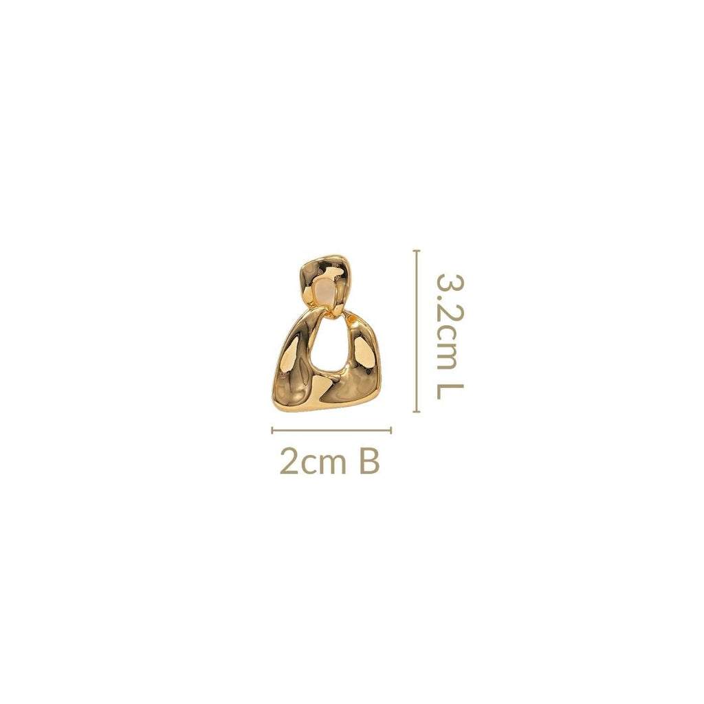 Hammered Fusion Danglers Gold Nestasia