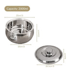 Hammered Stainless Steel Double Walled Casserole 2000ml Nestasia