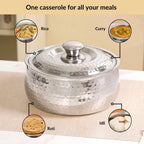 Hammered Stainless Steel Insulated Casserole 3000ml Nestasia