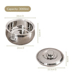 Hammered Stainless Steel Insulated Casserole 3000ml Nestasia
