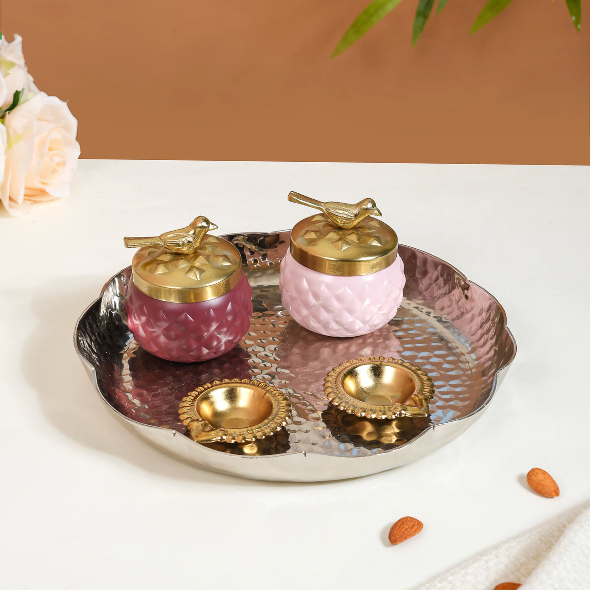 Festive Jar Dry Fruits Gift Hamper Set of 4 Nestasia