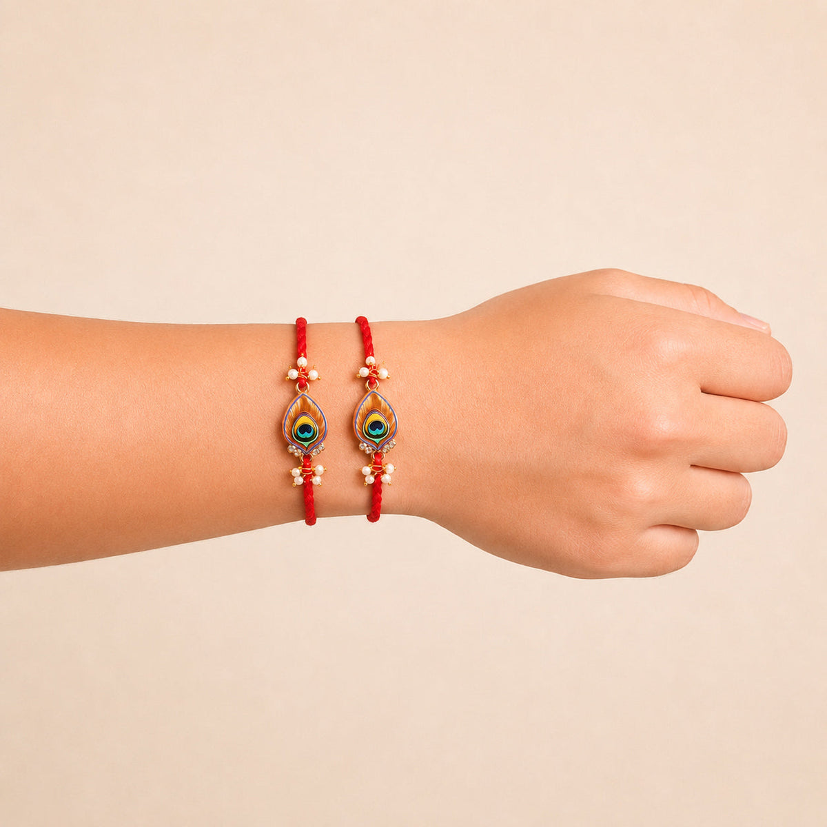 Morpankh Rakhi Duo Set Nestasia