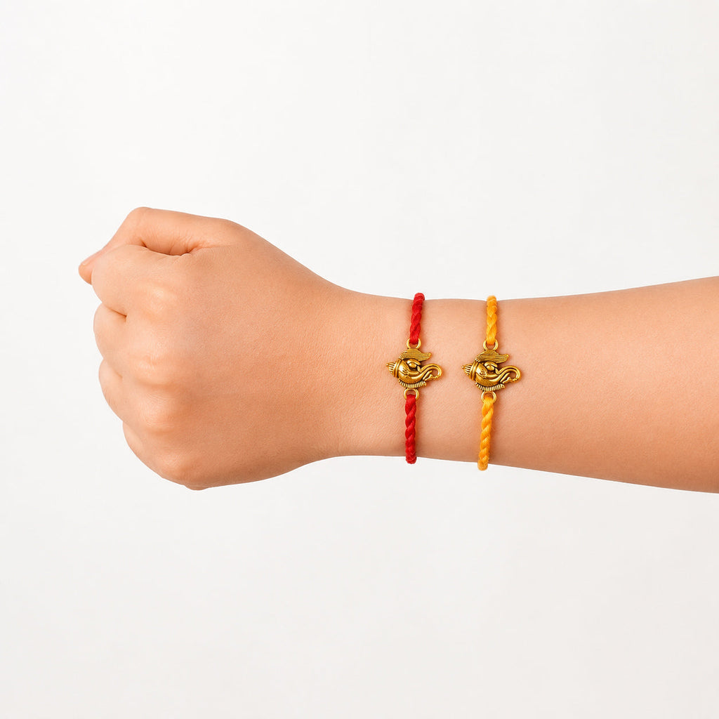 Shubh Ganesh Rakhi Duo Set Nestasia