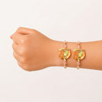 Peach Petals Brother Rakhi Gift Set Nestasia