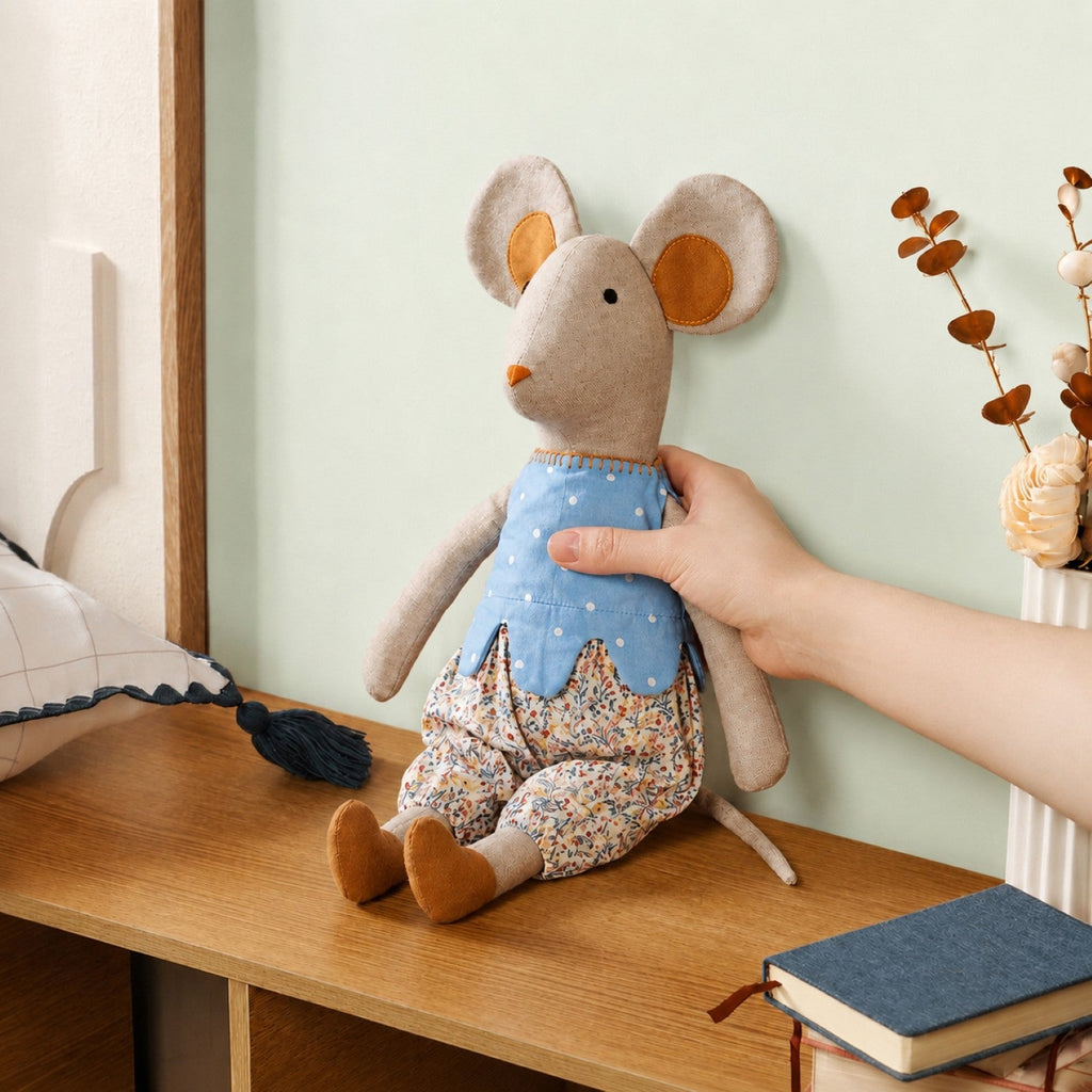 Country Mouse Fur Free Cotton Stuffed Toy Nestasia