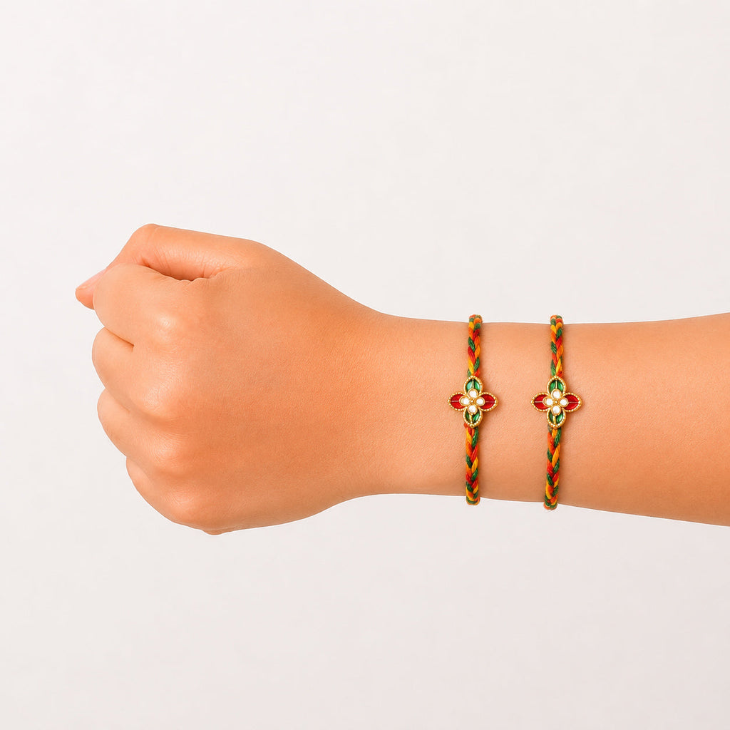 Meenakari Motif Rakhi Gift Set Nestasia