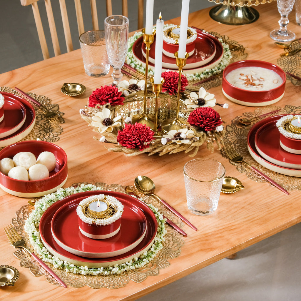 Amber Clay 22 Piece Dinnerset For 6 Nestasia