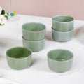 Sera Set Of 6 Round Ceramic Small Bowl Sage Green 200ml Nestasia