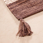 Flat Weave Zigzag Handwoven Cotton Dari Carpet 69x36 Inch Nestasia