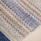 Zigzag Handcrafted Plain Weave Area Rug 69x36 Inch Nestasia