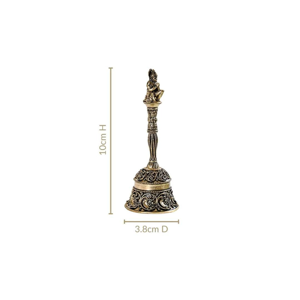 Hanuman Pure Brass Ghanti For Mandir With Gift Box 10cm Nestasia