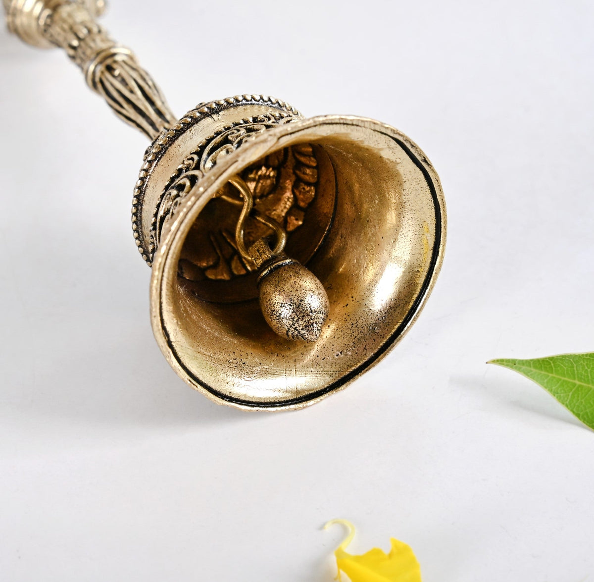 Hanuman Pure Brass Ghanti For Mandir With Gift Box 10cm Nestasia