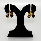 Heart And Bow Dangle Earrings Nestasia