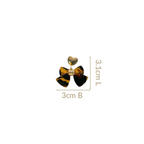 Heart And Bow Dangle Earrings Nestasia