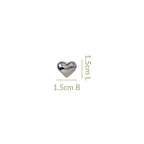 Heart Of Silver Studs Nestasia