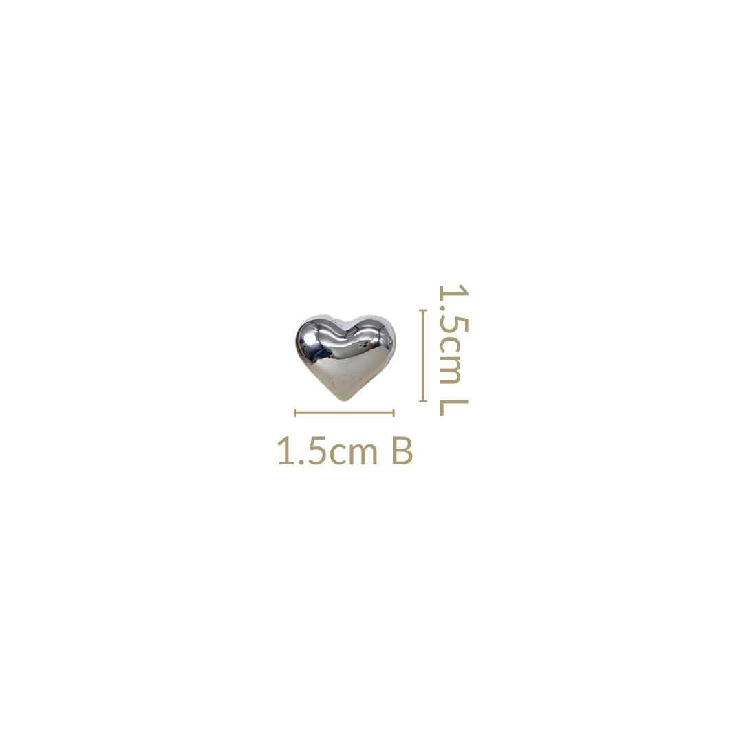 Heart Of Silver Studs Nestasia
