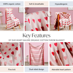 Knitted Throw Hearts Nestasia