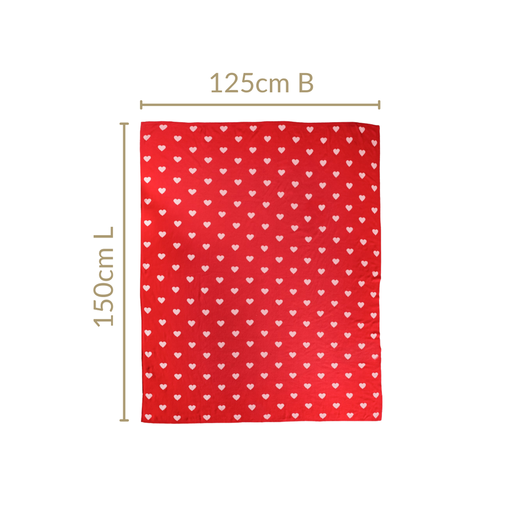 Heart Knitted Throw Blanket Nestasia