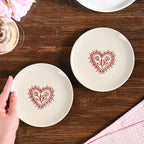 Hearty Ceramic Small Plate Cream Set Of 2 15cm Nestasia