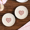 Hearty Ceramic Small Plate Cream Set Of 2 15cm Nestasia