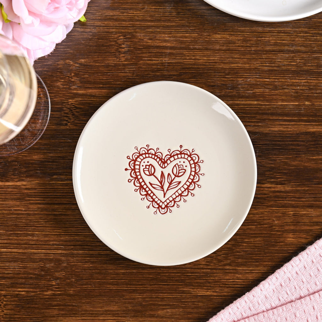 Hearty Ceramic Small Plate Cream Set Of 2 15cm Nestasia