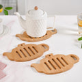Teapot Trivet With Heat Resistant Bamboo Set Of 3 Nestasia