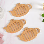 Teapot Trivet With Heat Resistant Bamboo Set Of 3 Nestasia