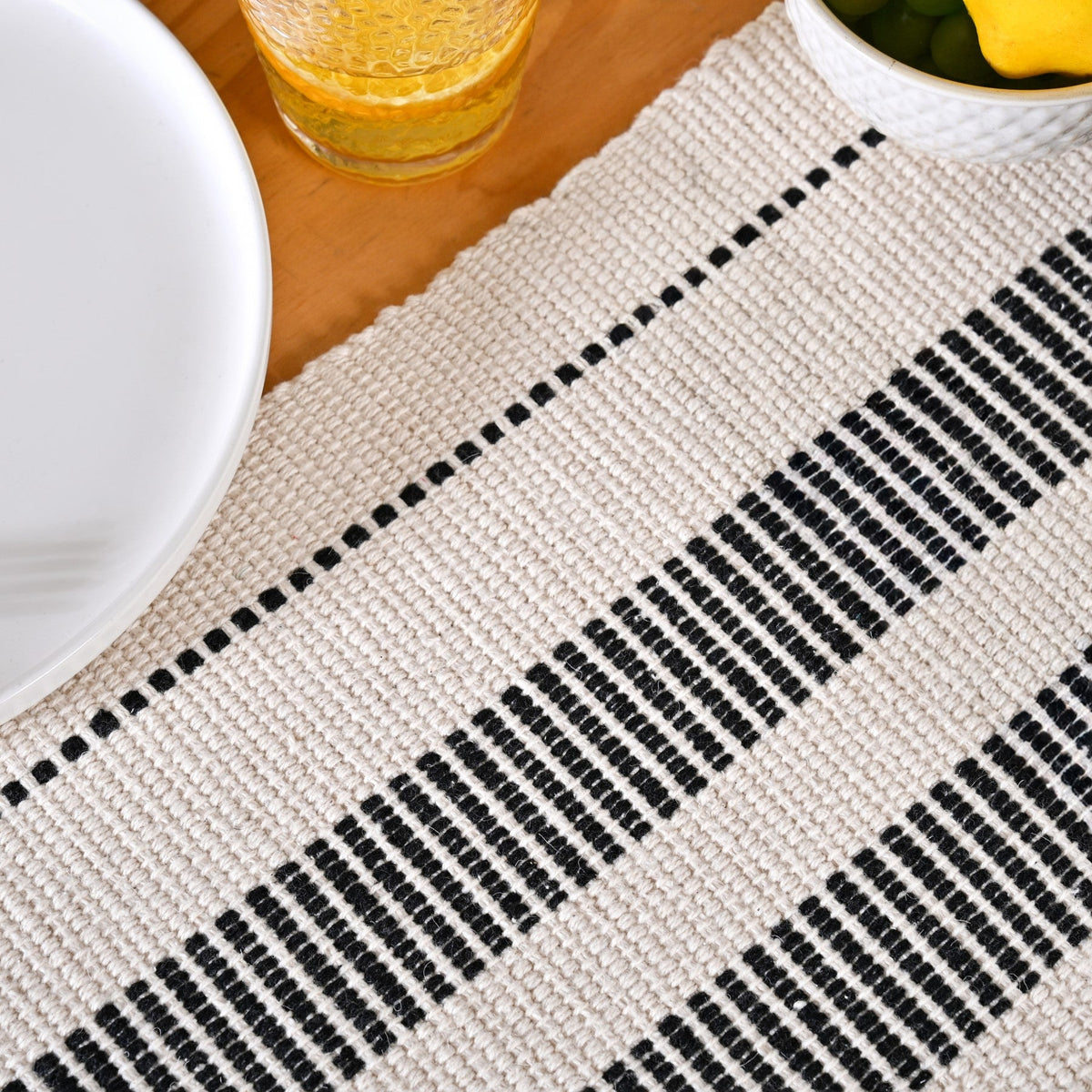 Heritage Loom Fringed Cotton Runner 180x33cm Nestasia