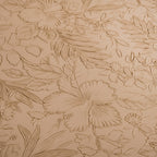 Beige Embossed Hibiscus Round Placemats Set Of 6 Nestasia