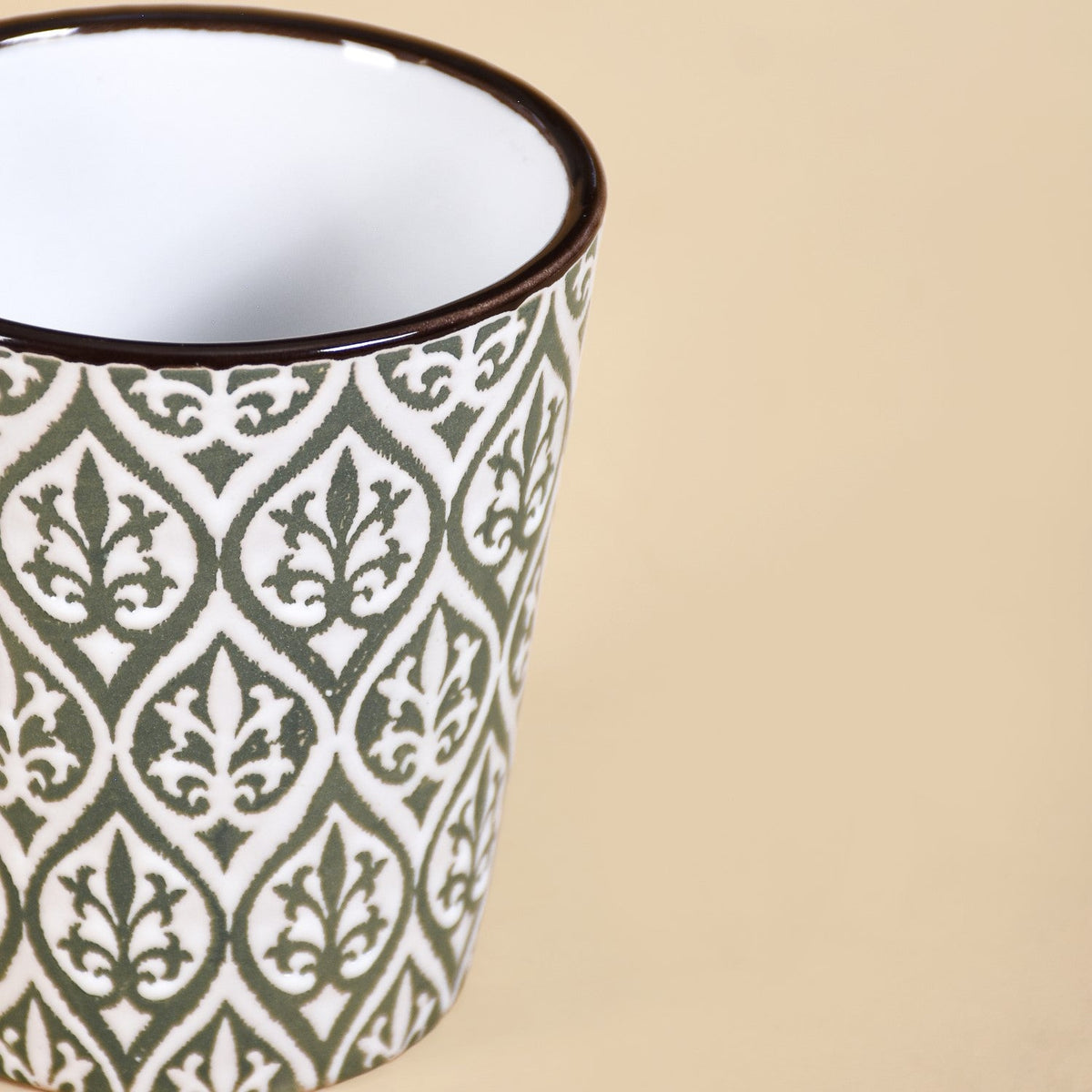 Baroque Tea Cup Set Of 6 Sage Green 200ml Nestasia