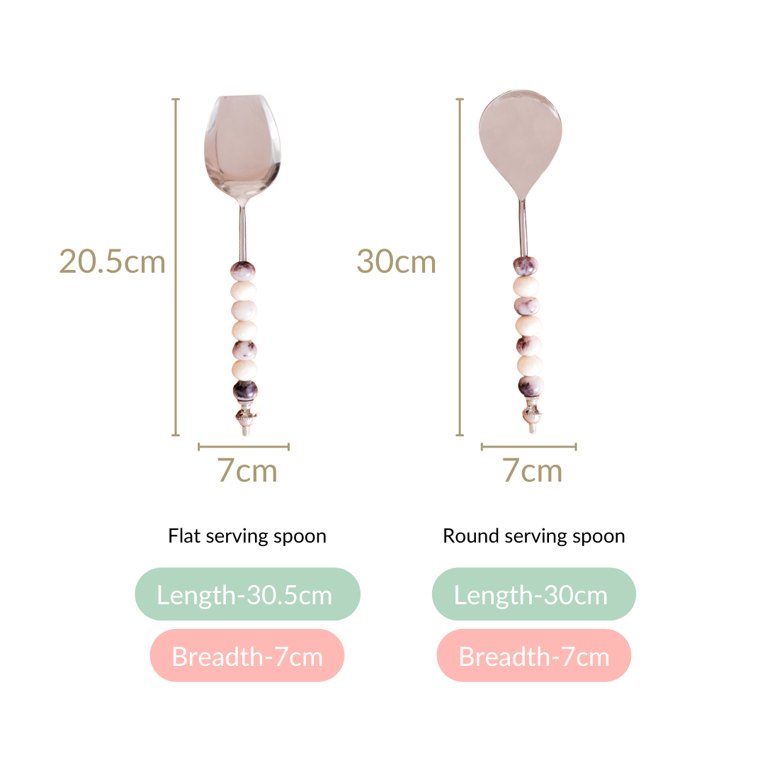 Luxury Accent Serving Spoon Set Of 2 Nestasia