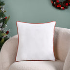 Holiday Wreath Embroidered Christmas Cushion Cover 40x40cm Nestasia