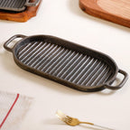 Barbecue Grill Plate With Seesham Wood Base Nestasia