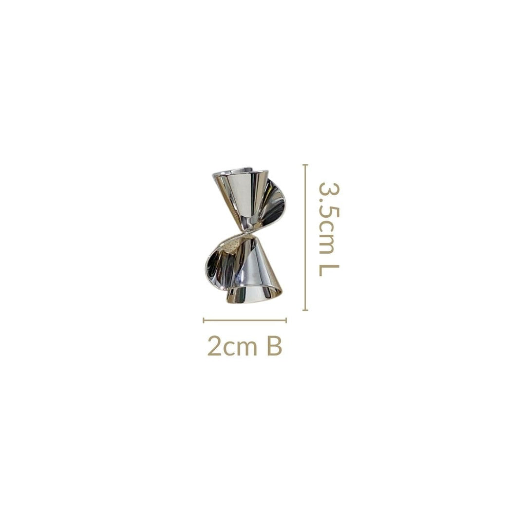 Hourglass Twist Earrings Silver Nestasia