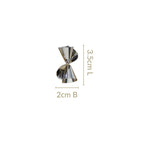 Hourglass Twist Earrings Silver Nestasia