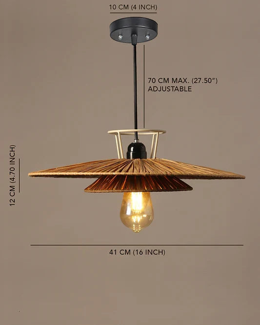 Handmade Raffia Ceiling Light for Balcony and Living Room
