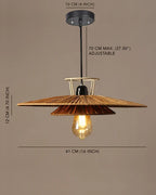 Handmade Raffia Ceiling Light for Balcony and Living Room