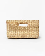 Handmade Seagrass Storage Basket for Shelves and Decorative Home Display