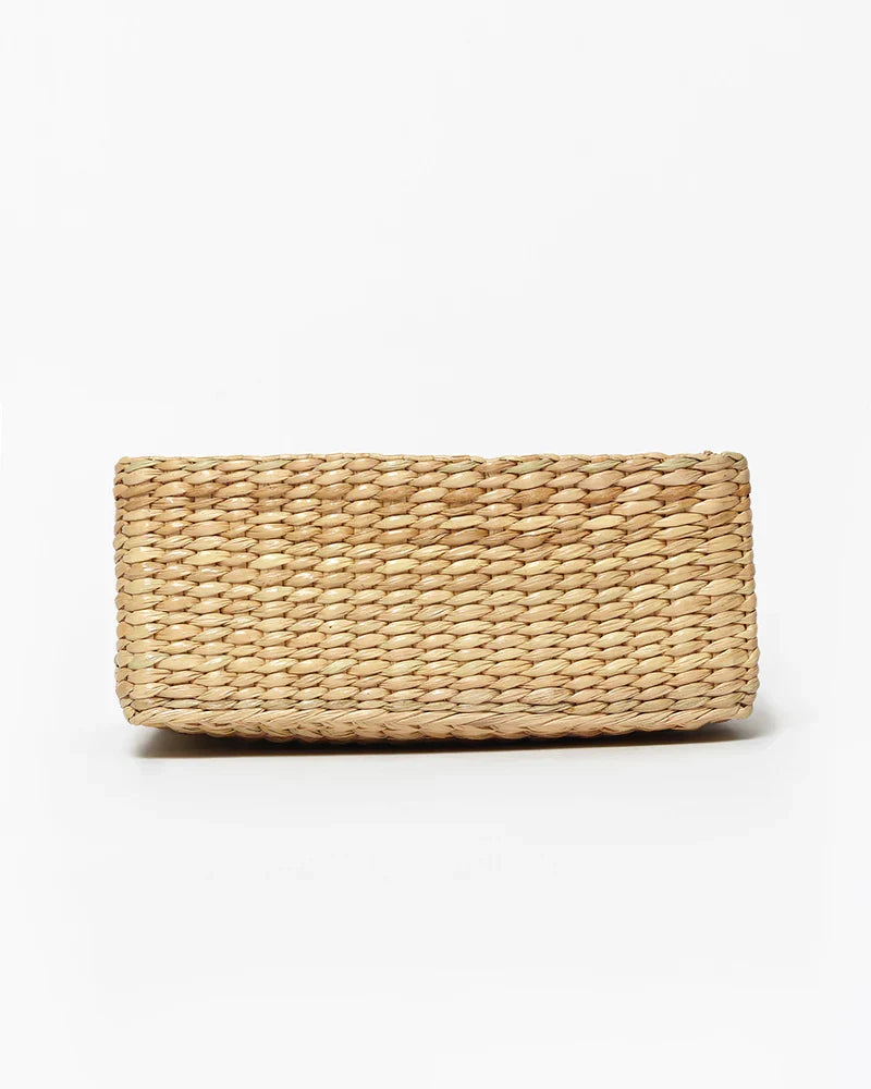 Handmade Seagrass Storage Basket for Shelves and Decorative Home Display
