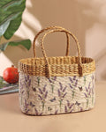 Handcrafted Seagrass Tiffin Basket for Lunch, Travel & Beach Picnics