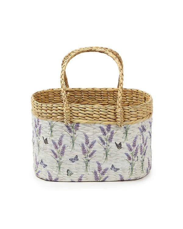 Handcrafted Seagrass Tiffin Basket for Lunch, Travel & Beach Picnics